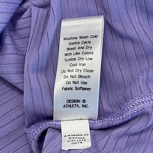 Athleta Shirt Womens Small Purple Micro Striped Racerback Tank Top Activewear - Picture 5 of 11